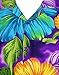 Funky Hawaiian Shirt, Bigflower, Purple, XXL