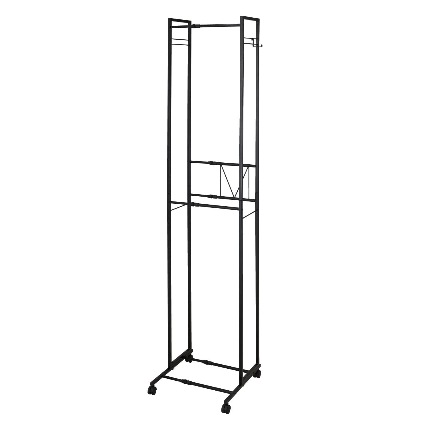 Amazon｜Belca(ベルカ) 省スペースにたっぷり収納! 2段ハンガーラック