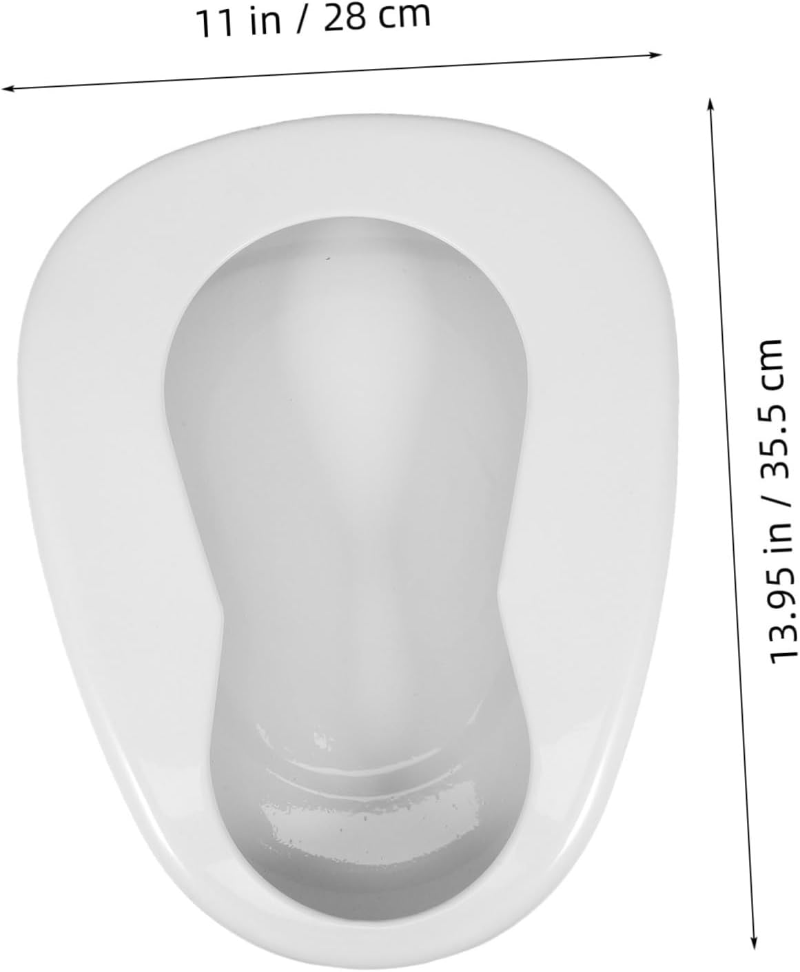 Elderly Bedpans Enamel Portable Bedpan for Seniors Pee Pads for Adults Bedside Toilet Seat for Bedridden Patients