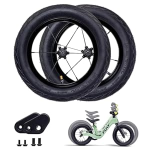 PUKY NEXT 14” Wheel-Set Black | 2x Luftreifen 14 Zoll | Für Kinderlaufrad ab 2-6 Jahre | Puky Laufrad Zubehör | Balance Bike Reifen | FlipChip Räder | Ersatzteile für Lernlaufrad | Robuste Bereifung