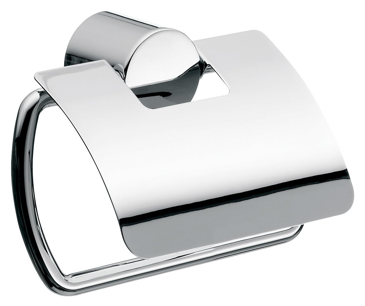 emco roundo 2 Porte-Papier avec Couvercle, chromé, 450000100