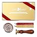 UNIQOOO Arts & Crafts the Flying Dragon Wax Seal Stamp Kit, Gold & Red Wick Wax Sticks, Great Embellishment of Cards, Envelopes, Invitations, Wine Packages, Gift Idea for Film Lover