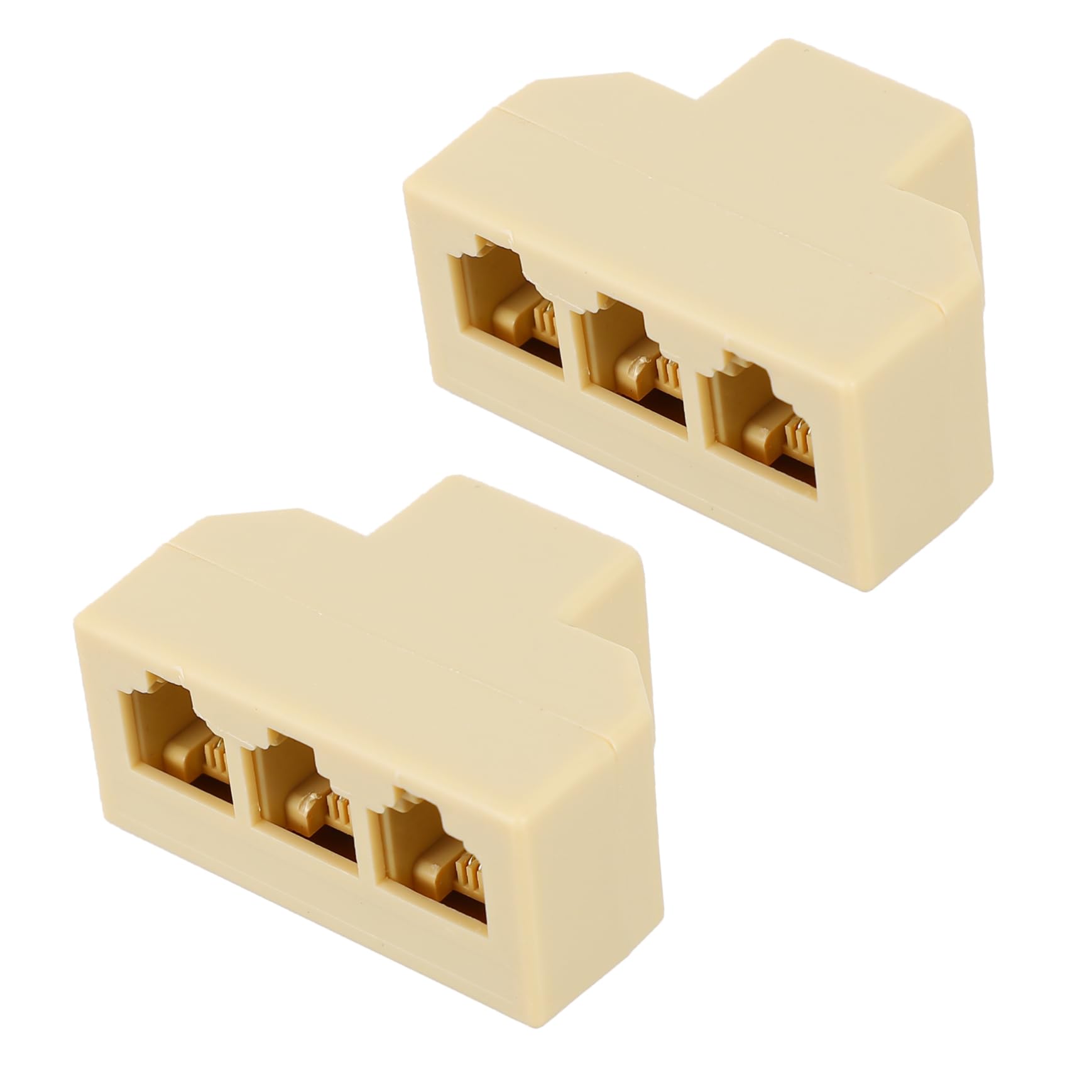 KONTONTY 2pcs Socket Adapter Way Landline Splitter Telephone Converter for -Phone Use Compact Design for Home Office Call Functionality