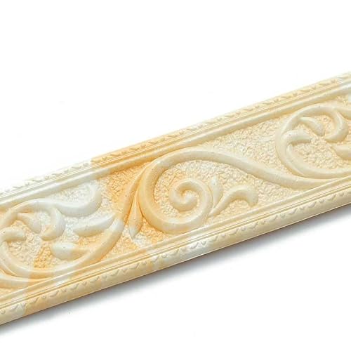 Guest Ruyunlai Yellowish White Self Adhesive 3D Foam Wall Trim Peel And Stick Wallpaper Border For Ceiling Crown Molding And Wall Skirting Baseboards 6Cm X 230Cm X 2Pcs