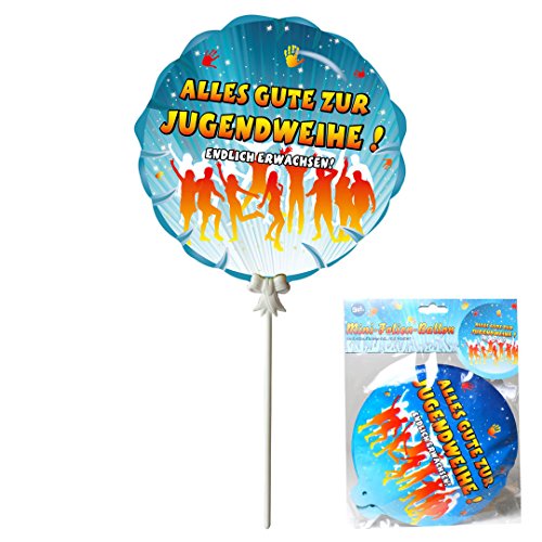 Preisvergleich Produktbild Deko Geschenk Ballon "Jugendweihe", 3-tlg., selbstaufblasend