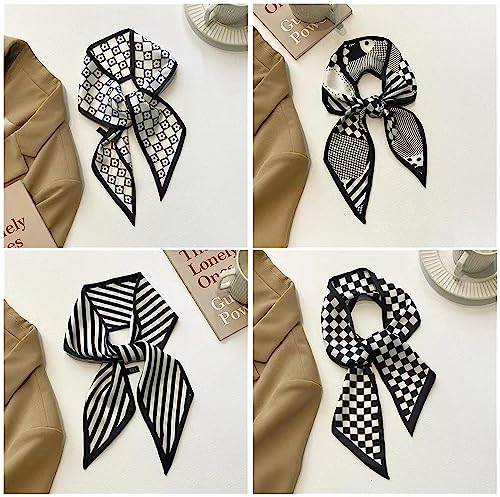 QTMY 17 Pack Purse Scarf for Bags Silk Head Scarf for Hair Handbag Women Scarfs Band Hair Neck Scarves Fashion4