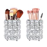 Größe und Verpackung: Hoch: 11 cm; Durchmesser: 10 cm. Paket enthält: 2 Stück Make-up Pinsel Organizer.