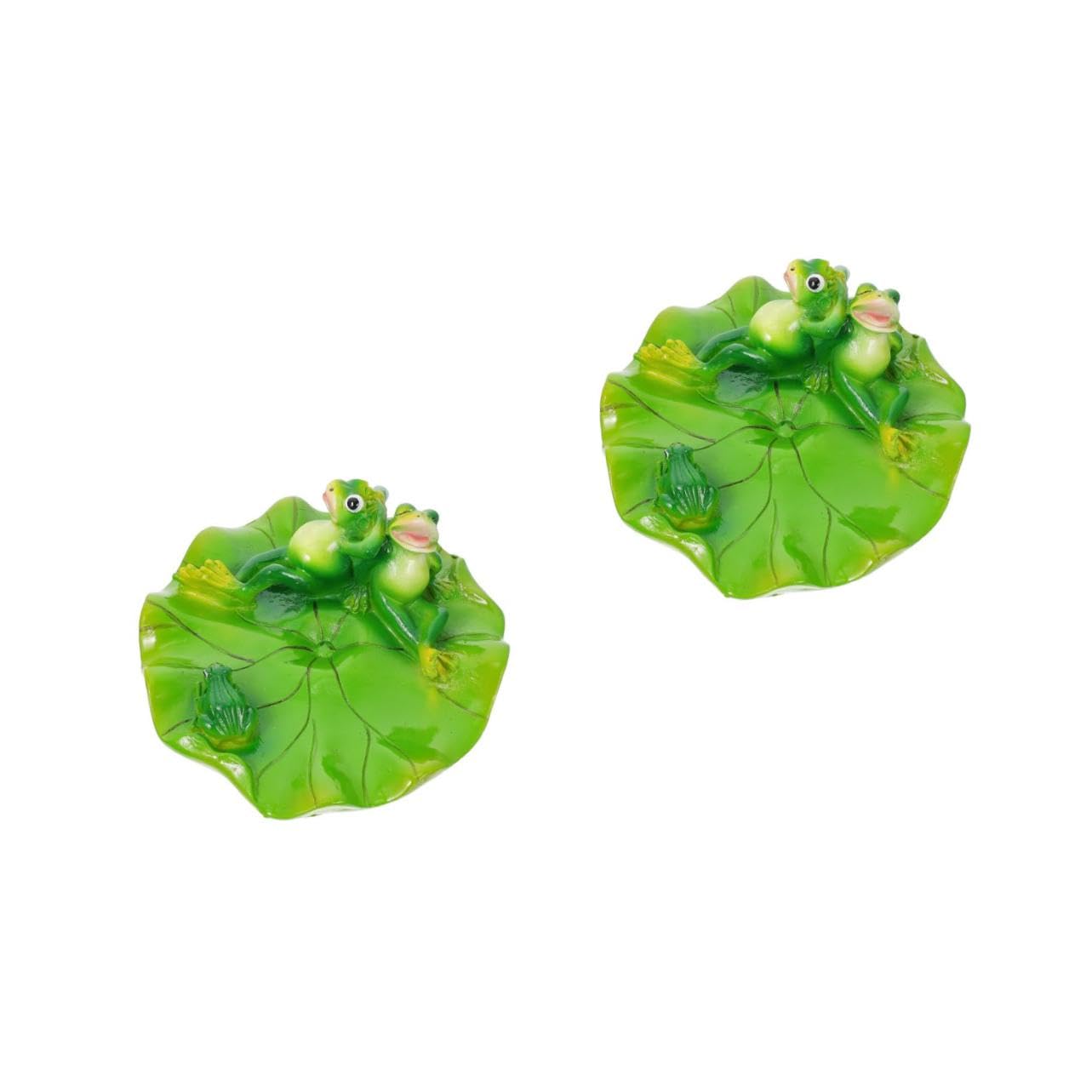 HEMOTON 2 Pièces Ornement de Résine Flottante pour Décoration de Jardin Étang Statue Décorative Résine pour Aquarium Décor de Salon