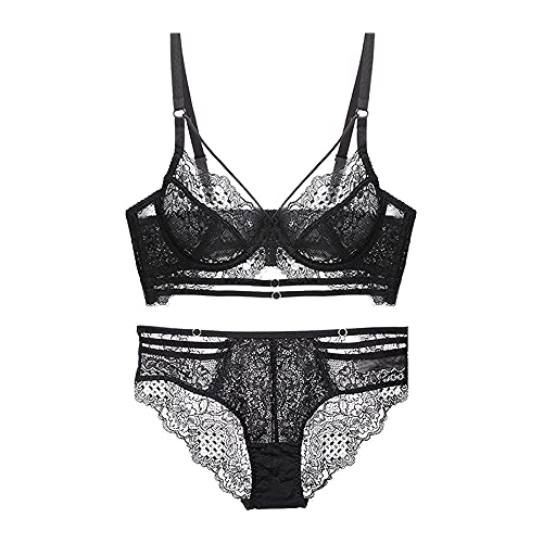 Soutien-gorge push-up en dentelle fine et maille transparente WENJUN