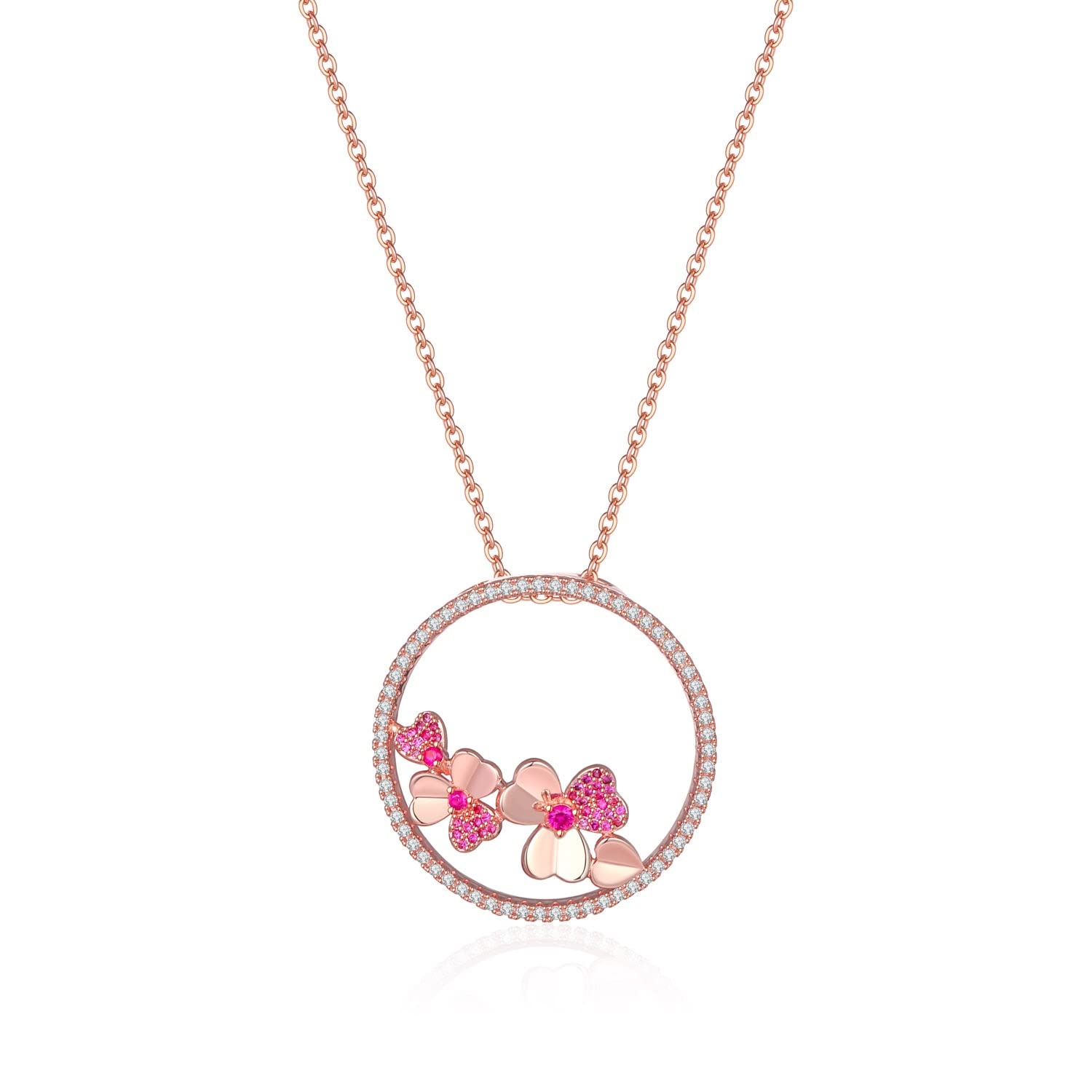 Collane Fiore Rotondo intarsiato in zirconi in zirconi della Collana del Pendente delle Donne del Ciondolo di Banchetto della Collana Elegante della Collana di Modo Squisito Collana da Donna