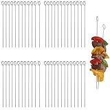 Apto para lavavajillas: estas brochetas de metal, por supuesto, se pueden lavar sin problemas, para usar en la parrilla o en el horno; con la ayuda de las brochetas de acero inoxidable, puede realizar todas sus ideas de recetas tanto en interiores como en exteriores.