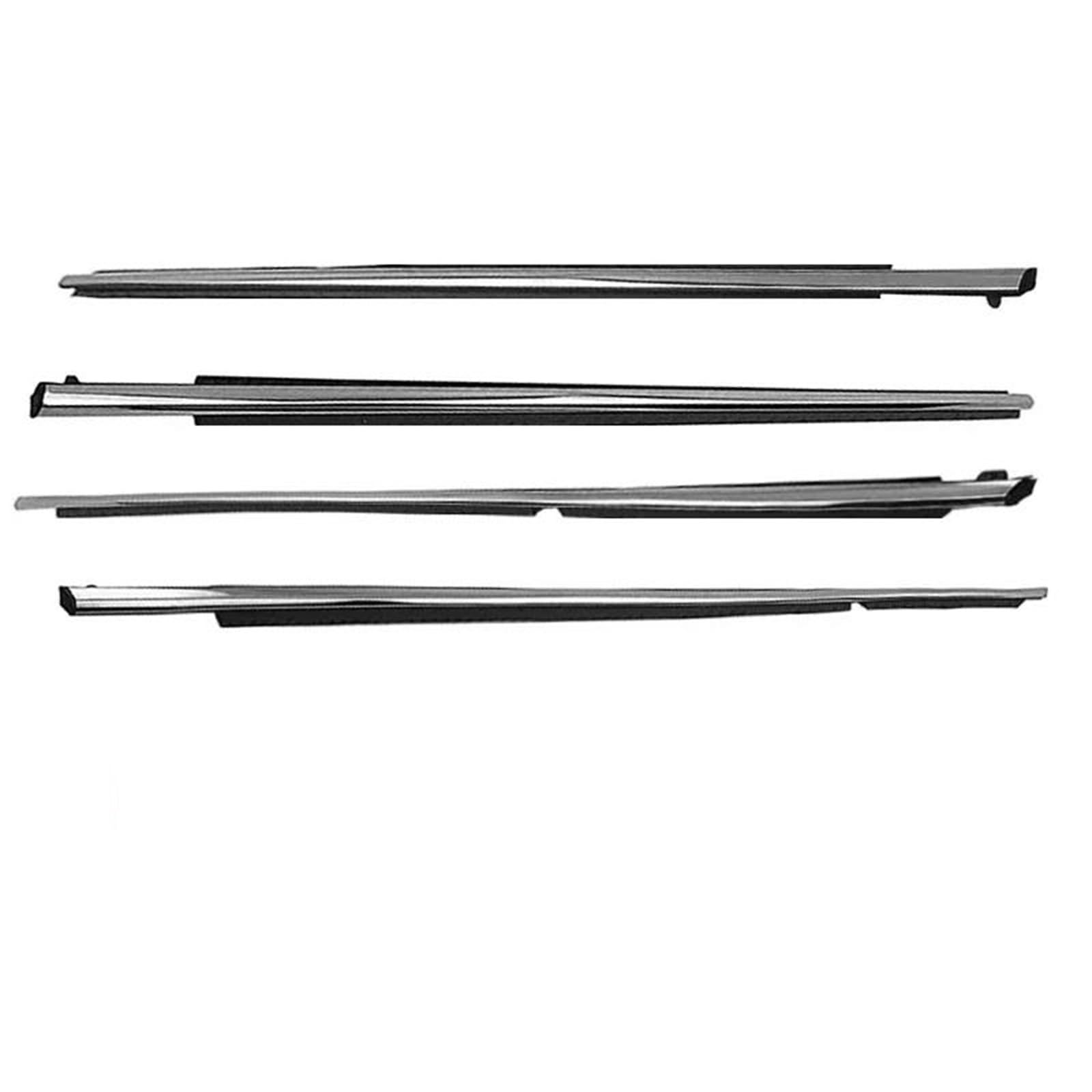 Zysm 2007-2014 Chrome Side Trim 4Pcs/Set Car Window Weatherstrip For Toyota For Corolla 2007-2014 Door Glass Moulding Trim Waterproof Rubber Seals Belts Outer Buffer(2007-2014 Chrome)