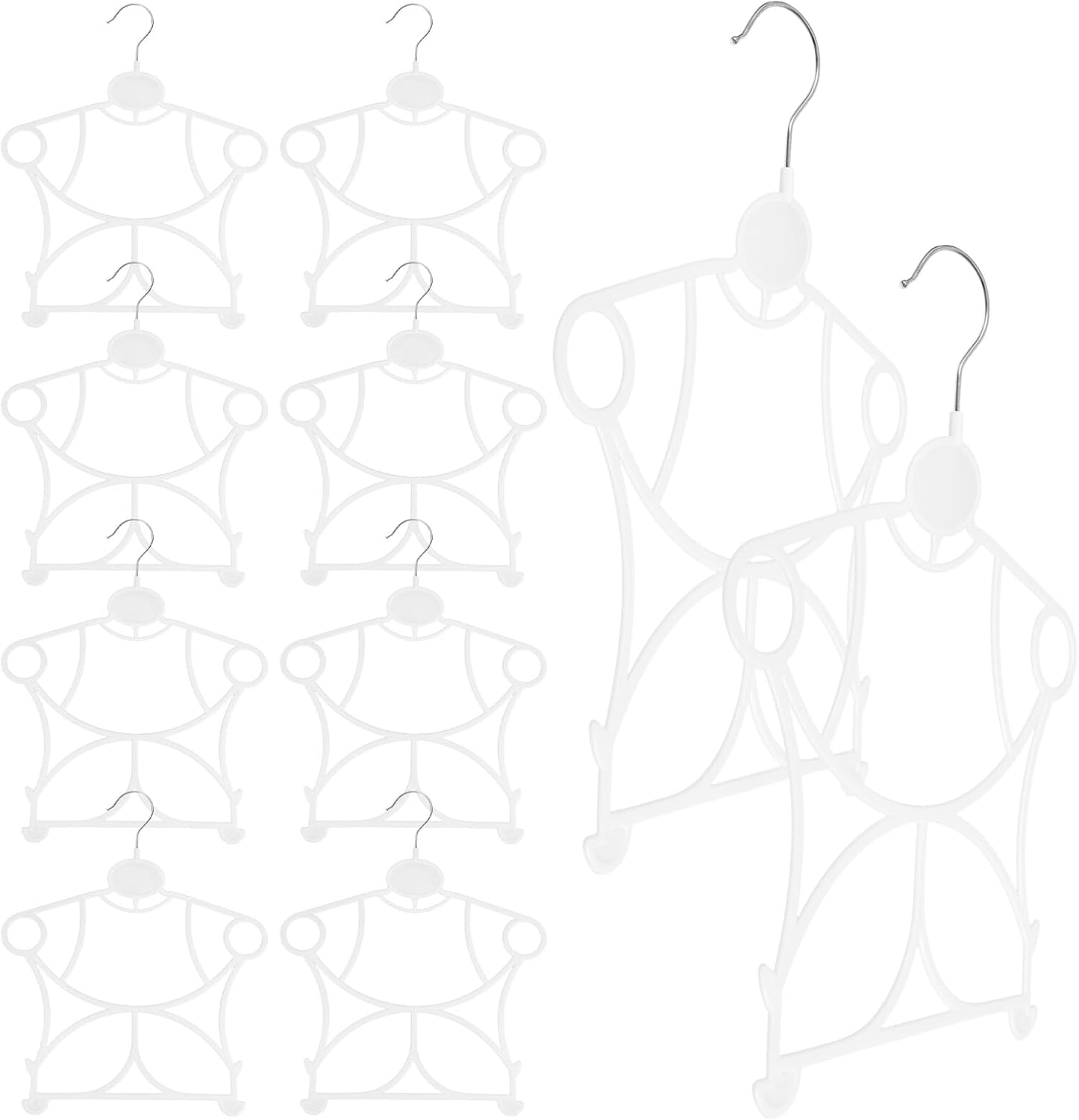 10pcs Clothes Hangers Clothes Hangers Plastic Drying Rack Non-Slip Nursery Closet Organizer for Newborn Boys