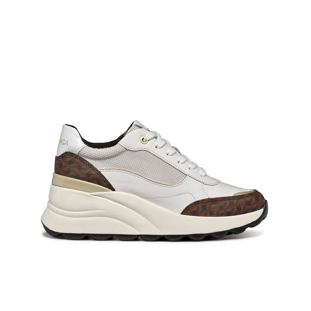 Geox D Spherica Ec13 A womens Sneaker 36 EU White Off White