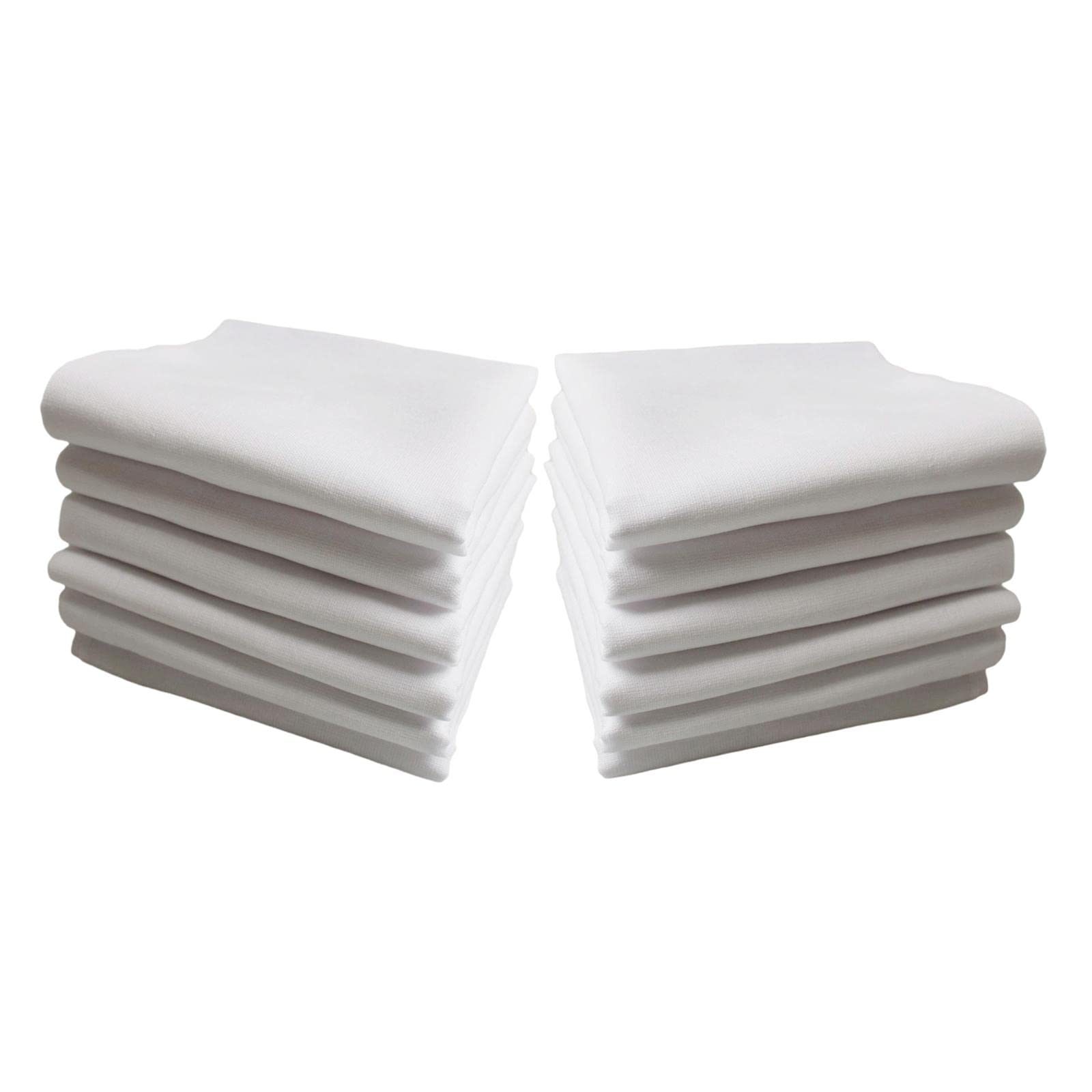 12Pcs Pure White Handkerchiefs Set Cotton Hankies Pocket Square Party-image-46