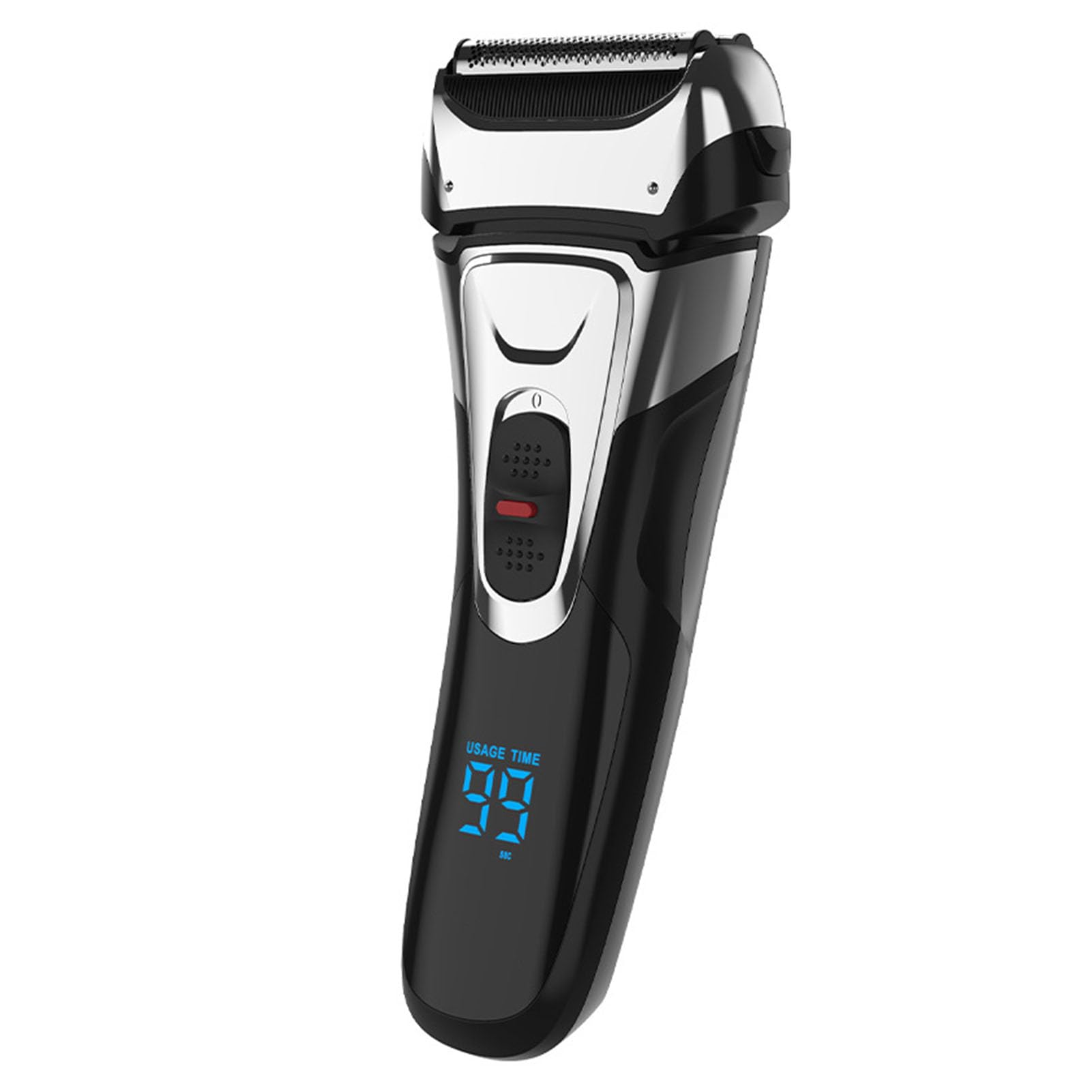 Aparador de Barba Recarregável USB Masculino Com Tela LCD Potente Cortador Elétrico úmido