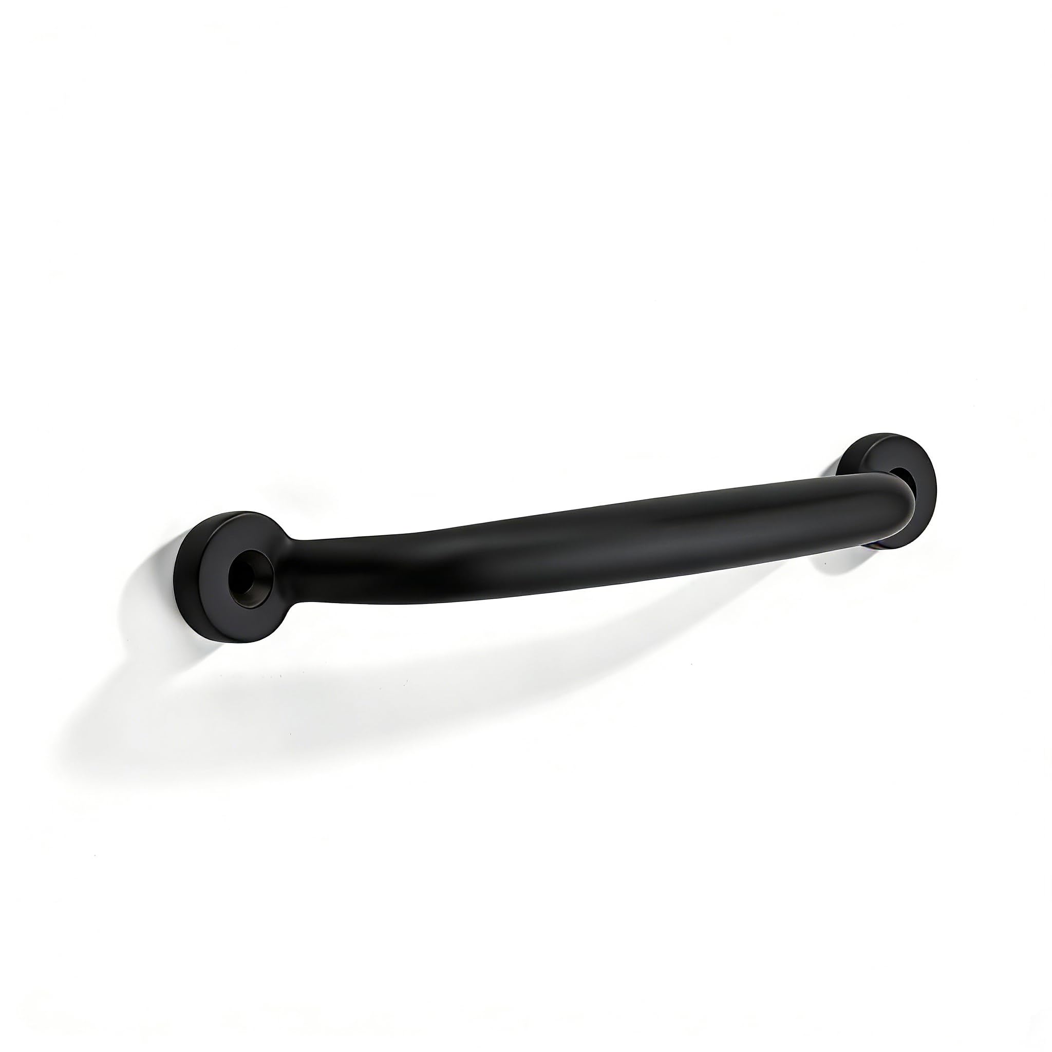 khtumeware Luxury 1-Pack 100% Solid Brass Cabinet Pulls, 6" Center-to-Hole Pulls in Matte Black Finish for Drawers & Doors