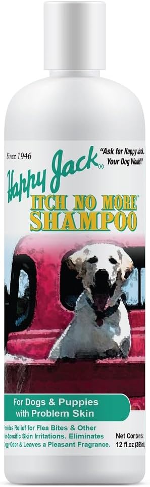Itch No More Dog Itchy Skin Shampoo & Treatment (12 oz), Flea Bites, Allergies & Itch Relief, Stops Itching, Scratching & Gnawing on First Application for Healthy Dog Skin & Coat