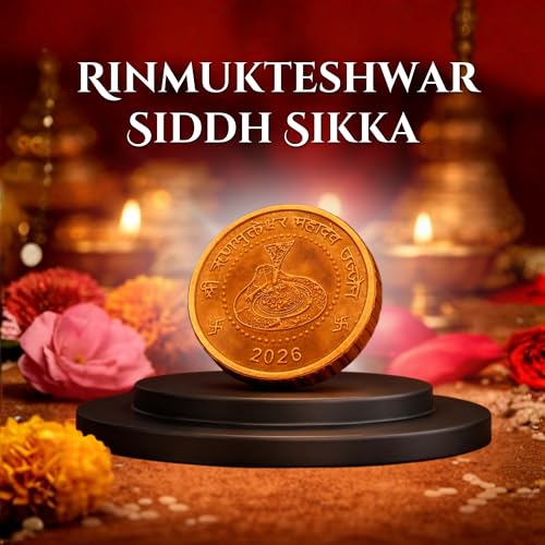 Image of VAMA Siddh Rinmukteshwar Coin /Sikka - Energized at Rinmukteshwar Mahadev Temple, Ujjain | Spiritual Coin for Debt Relief, Wealth Attraction & Financial Stability | Pooja Item for Home, Wallet & Locker