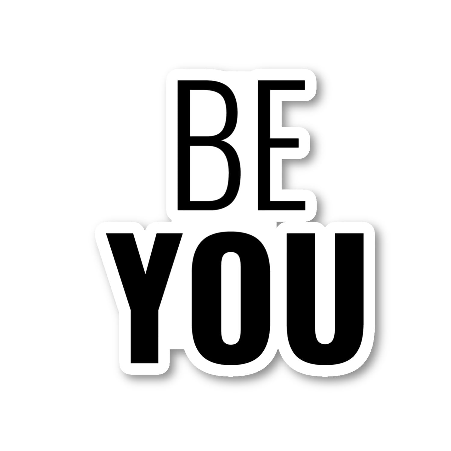Calcomanías motivacionales Be You de vinilo en paquete de 3 unidades para personalizar laptops