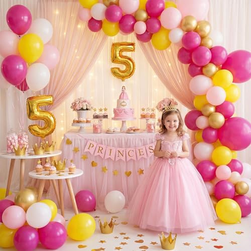 LOVESTOWN 110 PCS Hot Pink Balloons, 12 Inch Bright Hot Pink Latex - image 2
