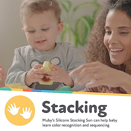 Image of Nuby Soft Silicone Stackable Avocado Interactive Toy - 5-Piece Toddler Stacking Toy for Early Development - 12+ Months
