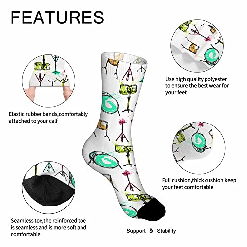 Image of Pehede Socks Mens Fun Dress Socks for Women Funny Novelty Crazy Design Socks