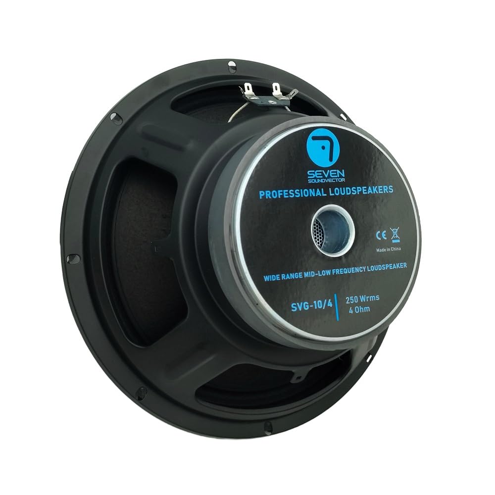 Seven Soundvector SVG10/4 Woofer 10 Pollici Altoparlante Professionale Grave Medio-Grave 4 Ohm 200W AES