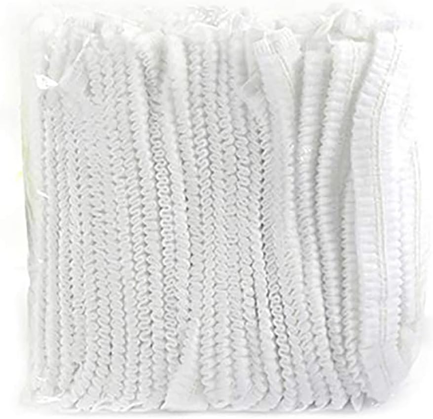 Disposable cap,Mob Caps,Hair Net Cap,100pcs,elastic Free Size,for Cosmetics, Beauty, Kitchen, Cooking, Home Industries, Hospital (White)