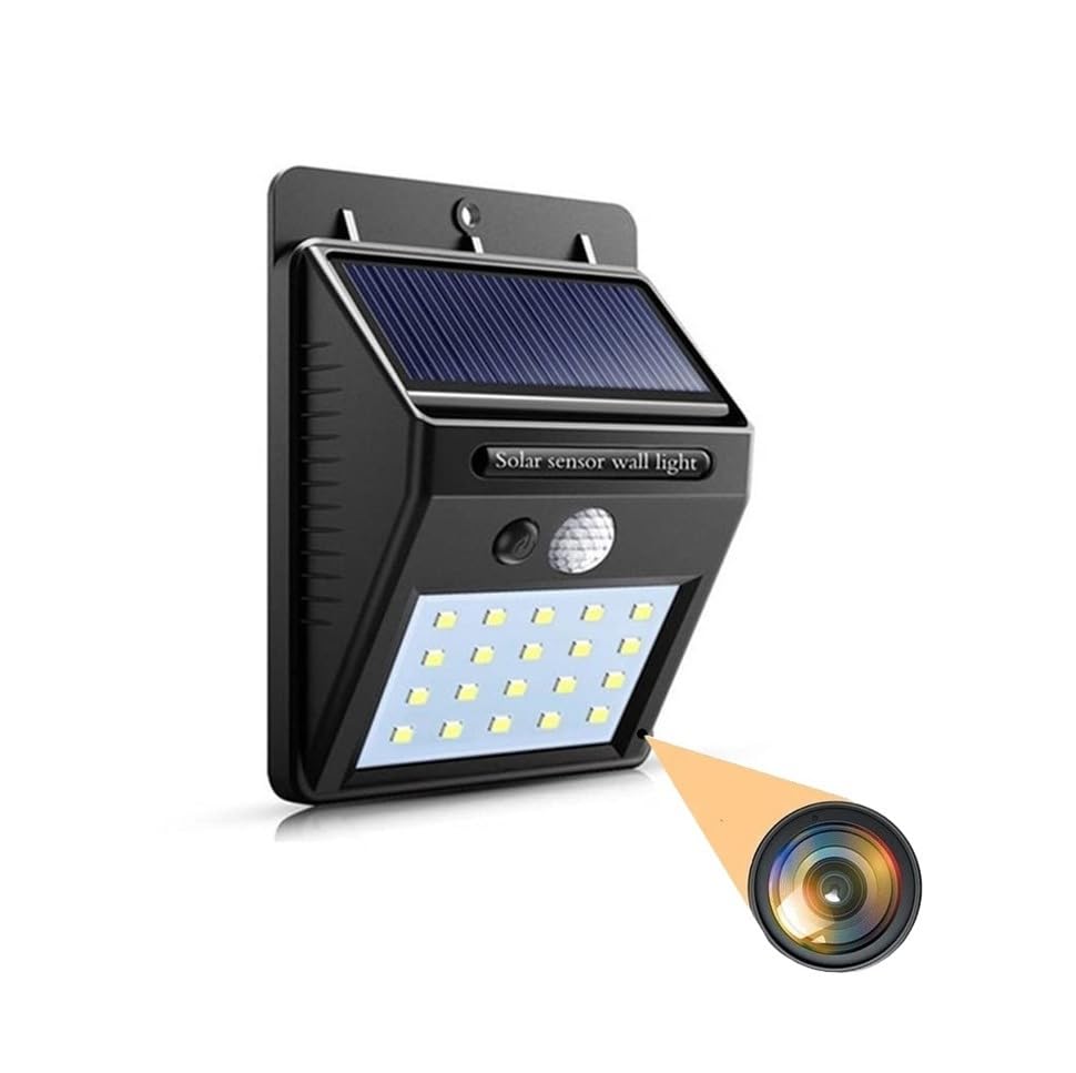 FREDI HD PLUS WiFi Solar Light Camera | 1080p Full Hd Clarity | Watch Live View Recording Hidden Camera | Supported 32GB Sd Card | Secret Nanny Cam | Outdoor Security Camera (iWFCam APP)