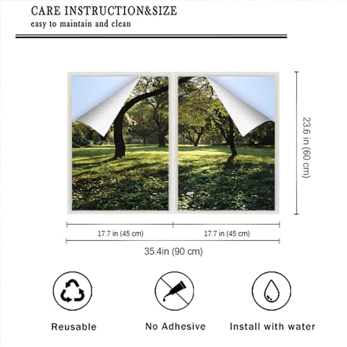 Película adhesiva para ventana con diseño de naturaleza y privacidad miniatura 2