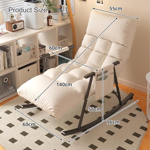Rocking Chair Nursery,Upholstered Rocking Chairs with Backrestrests,Glider Rocker Nursery Chair with Armrest,440Lbs Support Rocking Chairs,for Living Room, Bedroom, Balcony