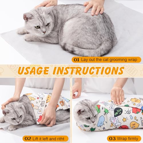 Emballage de toilettage pour chat à fermeture rapide de 70,1 cm - 8