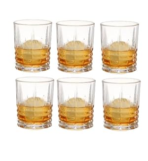 Luminthra Old Fashioned Whiskey Glasses Set of 6 11oz Bourbon Glass Set Rock Glass for Cocktail Drinks Scotch