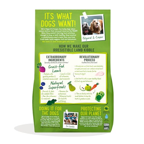Edgard & Cooper Hundefutter trocken Getreidefrei für Medium Adult Hunde (1kg), frisches Lamm, ausgewogene Ballaststoffe für die Darmgesundheit, Natürliche, hypoallergene Rezeptur, nie Fleischmehl