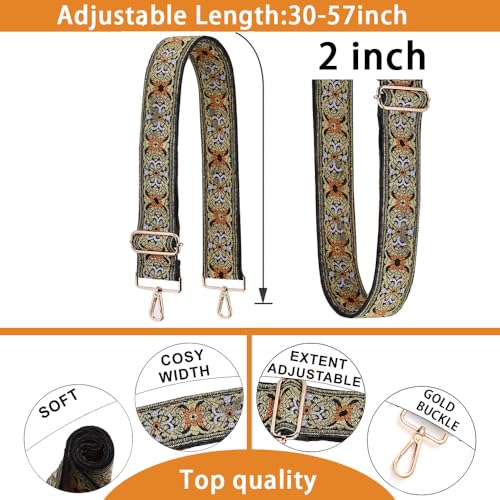 Image of S-Jacorry Purse Strap Replacement Crossbody Wide Shoulder Strap Adjustable Canvas Straps Handbag Strap Replacement Belts