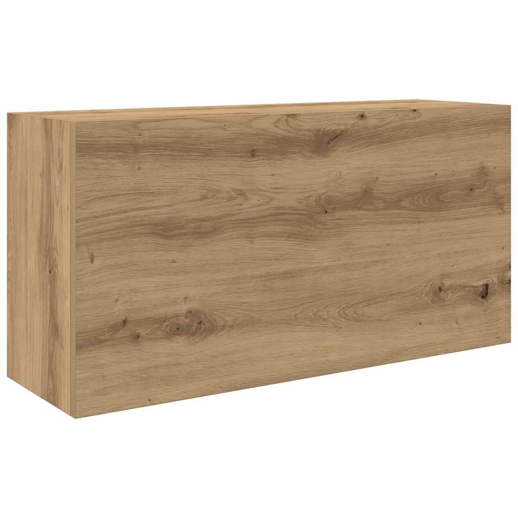 Armoire murale de bain chêne artisanal bois d ingénierie