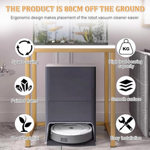 Mueble organizador Sto Rack para robot aspirador y acuario negro de 50x40x53 cm 4