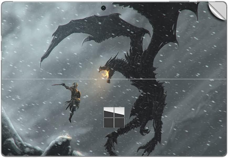 GADGETS WRAP Printed Vinyl Top Only Skin Sticker Decal for Microsoft Surface Pro 2017 - The Elder Scrolls (2)