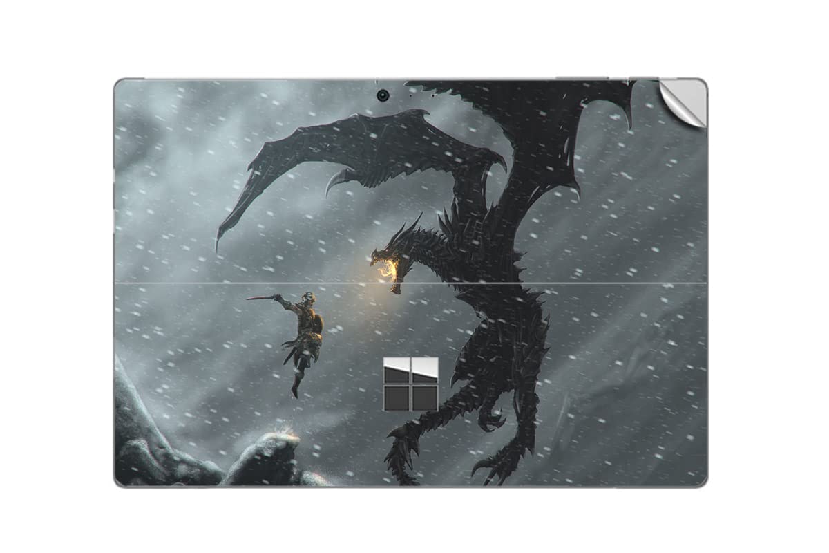 GADGETS WRAP Printed Vinyl Top Only Skin Sticker Decal for Microsoft Surface Pro 2017 - The Elder Scrolls (2)