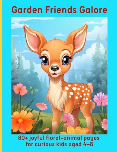 Garden Friends Galore: 80+ joyful floral-animal pages for curious kids aged 4–8