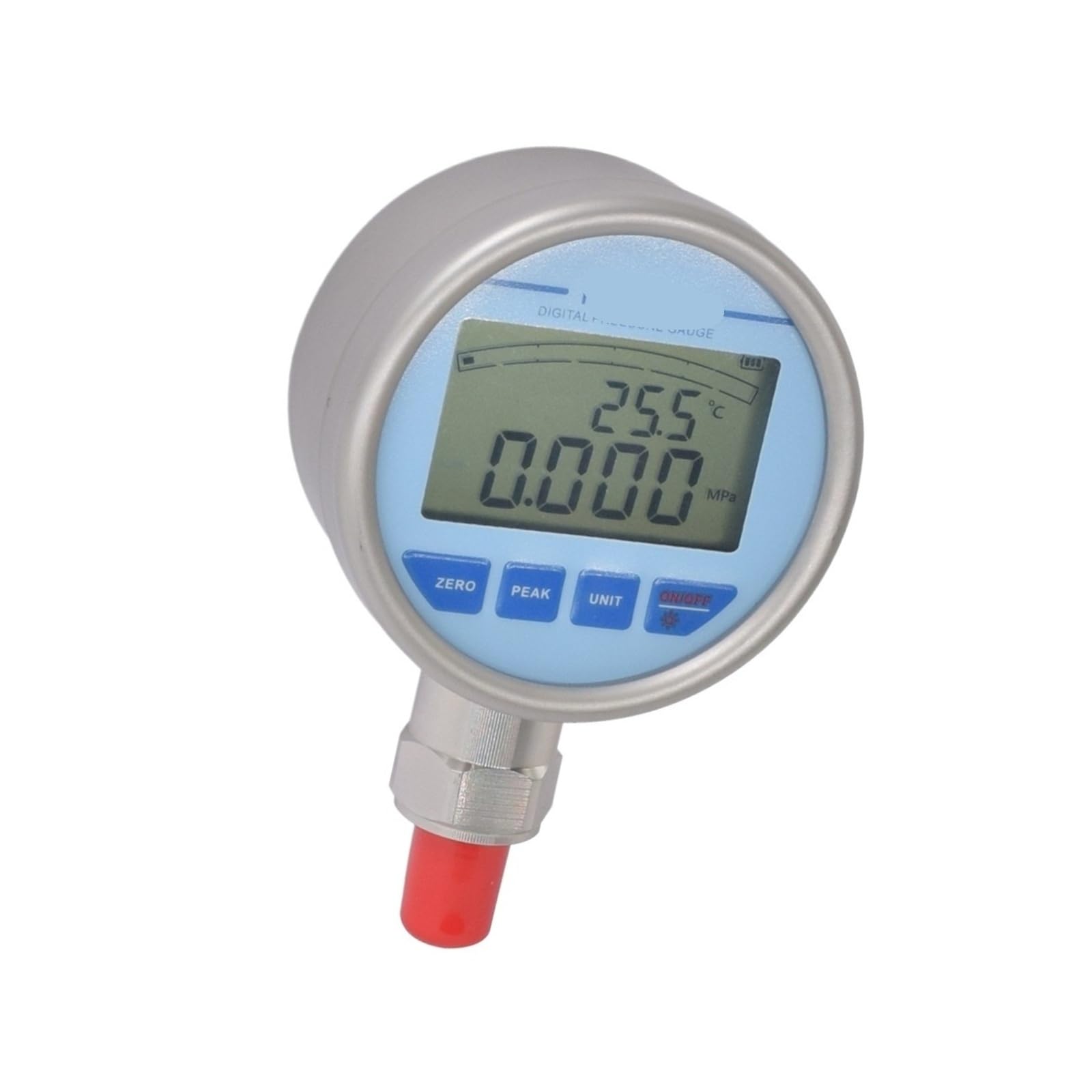 Digitales Manometer aus Edelstahl, hydraulisches industrielles Präzisionsmanometer for Öl, Luft, Wasser(0-1.6Mpa)