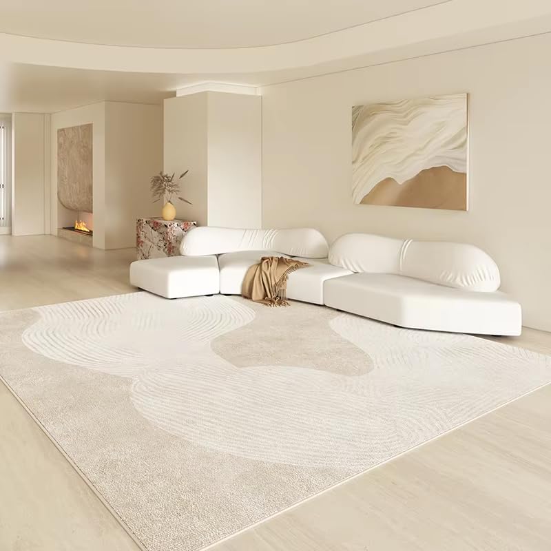 Tapis de salon moderne grande surface 180x250 cm au tissage doux