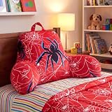 Redbaker Spider Themed Reading Pillow with Arms for Bed 27.9" x 14.9" Spider Backrest Support Cushion with Memory Foam Couch Cushion Support Pillow for Sitting up