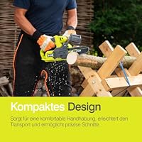 RYOBI 18 V ONE+ Akku-Kettensäge RY18CS20A-125 (Schwertlänge 20 cm, inkl. 1 x 2,5Ah Akku und Ladegerät im Karton) – Ansicht 3