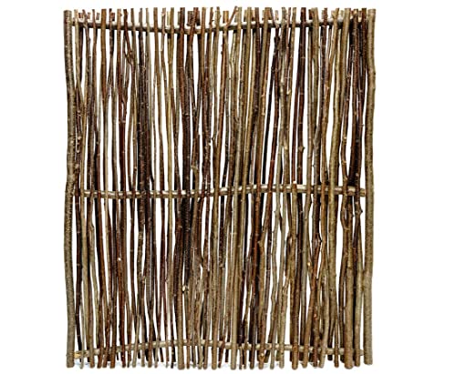 Haselnusszaun Sichtschutz 180x180cm - Natur Sichtschutzzaun aus Haselnuss Holz 1,8m x 1,8m Haselnusszaun Sichtschutz 180x180cm - Natur Sichtschutzzaun aus Haselnuss Holz 1,8m x 1,8m