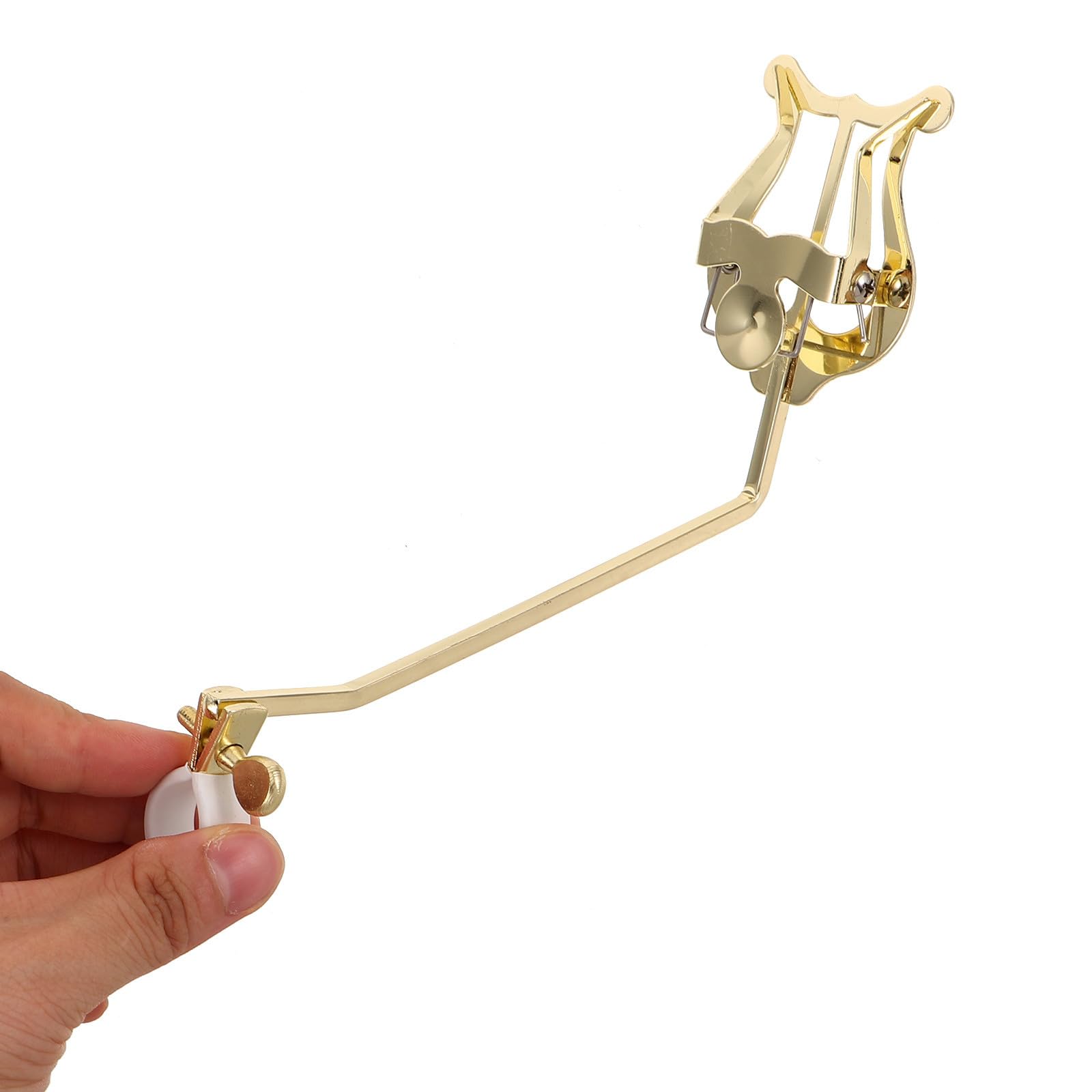 IMIKEYA Pince à Lyre pour Clips de Partitions pour Cor D'harmonie en Métal Doré Accessoire Compact Répétitions Longues en Intérieur