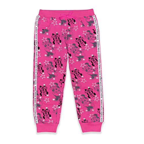 Disney Minnie Mouse Girls' 2 Pack Jogger Pants For Toddler And Little Kids – Red/Grey #TOP2