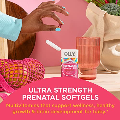 image for OLLY Ultra Strength Prenatal Multivitamin Softgels, Supports Healthy G
