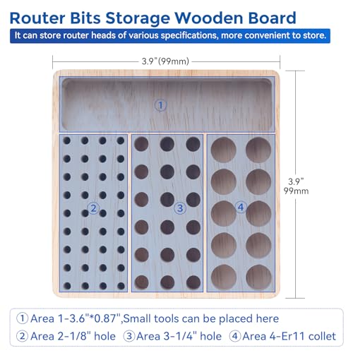 40pcs End Mills CNC Router Bits with Milling Bit Storage Tray, 1/8" Shank CNC Cutter Milling Carving Bit Set Including 2-Flute Flat Nose & Ball Nose, V-Bit with Nano Blue Coating Bits - Image 6